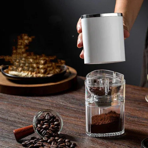 Automatic Coffee Bean Grinder – Precision Ceramic Burr, USB Charging - Emirati Touch