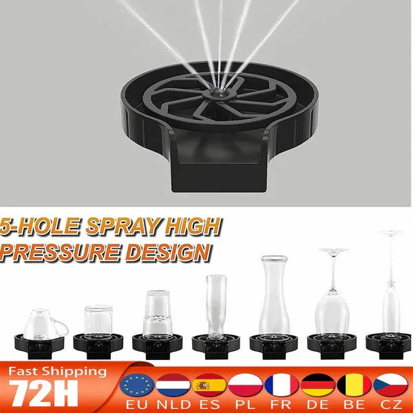 🚰 Automatic Cup Washer – 360° Sink Glass Rinser for Bottles &amp; Mugs - Emirati Touch