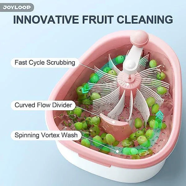 JOYLOOP Fruit Cleaning Device – Manual Spinner & Scrubber - Emirati Touch