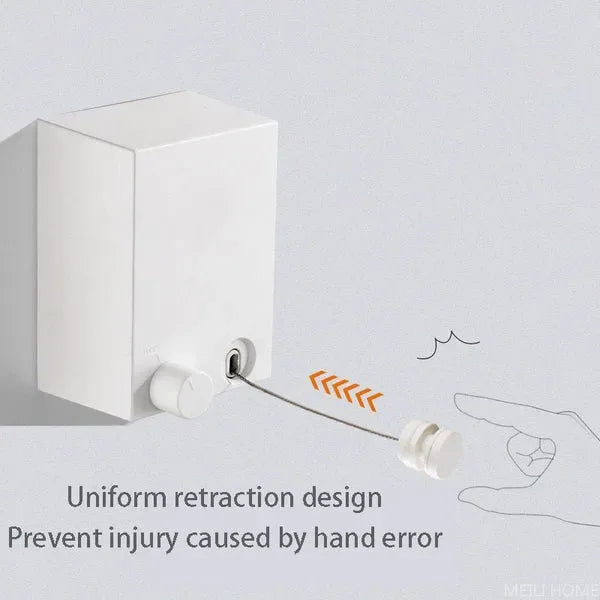 Retractable Wall-Mounted Clothesline – Space-Saving Indoor & Outdoor Drying Rack - Emirati Touch