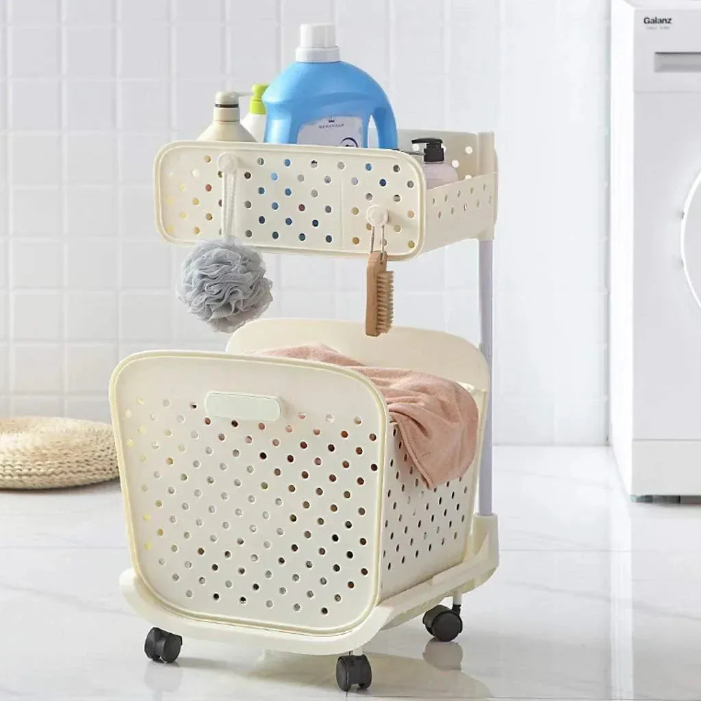 MintSpace™ Premium Rolling Organizer – Multi-Tier Laundry & Home Storage with Wheels - Emirati Touch